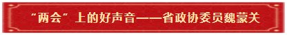 2“两会”上的好声音——省政协委员魏蒙关 2“两会”上的好声音——省政协委员魏蒙关