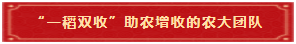 5 “一稻双收”助农增收的农大团队 5 “一稻双收”助农增收的农大团队