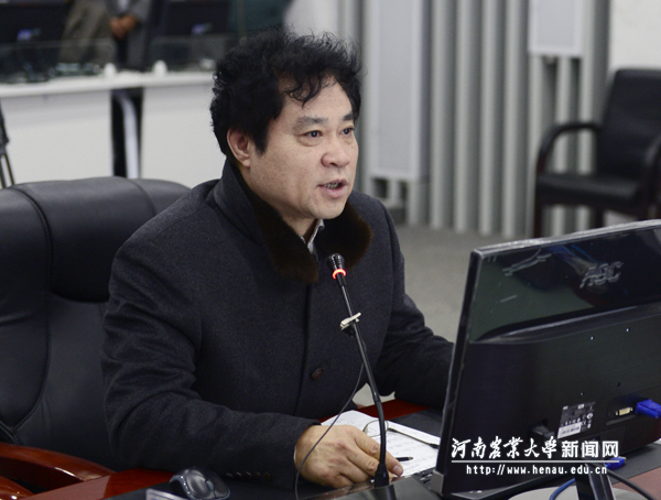 校长、中国工程院院士张改平介绍学校推进协同创新工作情况 校长、中国工程院院士张改平介绍学校推进协同创新工作情况