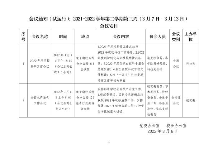 会议通知（试运行）：2021-2022学年第二学期第三周（3月7日—3月13日）_01(1)