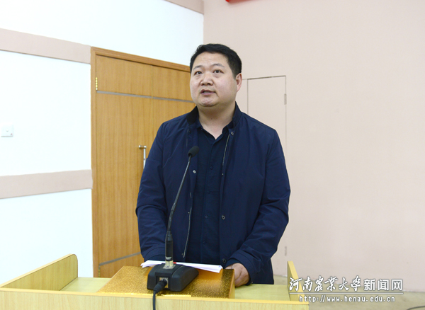 机电工程学院团委书记王辉代表先进个人发言 机电工程学院团委书记王辉代表先进个人发言